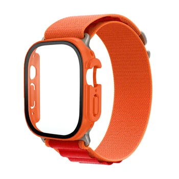 Sklo+Puzdro+Alpine slučky pásmo pre Apple hodinky remienok Ultra 49 mm nylon pás náramok correa iWatch série Ultra 49 mm Príslušenstvo
