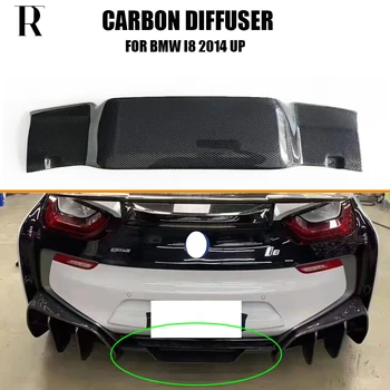 Skutočné Uhlíkových Vlákien Zadný Nárazník Bradou Pery Spojler, Difúzor pre BMW i8 2014 AŽ Auto Auto Styling Racing Časť