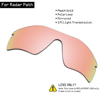 SmartVLT Polarizované slnečné Okuliare Náhradné Šošovky pre Oakley Radar Cesta - Broskyňa Zlato