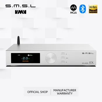 SMSL D400EX AUDIO DAC 1*AK4191 2*AK4499EX OPA1612A LME49720 XU316 MQA-CD DSD512 32bit/768kHz Blutetooth I2S S Diaľkovým ovládaním
