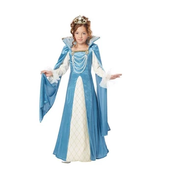 Snailify Princezná Pearl Stredoveké Fancy Dress Up, Halloween Girl Kostým Deti Renesancia Kráľovná Detský Kostým