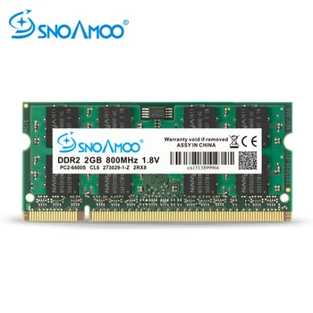 SNOAMOO Notebook Ram DDR2 2GB 667MHz PC2-5300S 800MHz PC2-6400S 200Pin CL5 CL6 1.8 V 2Rx8 so-DIMM Pamäte Počítača Záruka