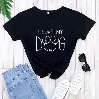 Som Rád, môj pes, milovník psov Tričko Nový Príchod Leta Bežné 100%Bavlna Vtipné Tričko Psa Mama Darček Tričko láskavosť Tees