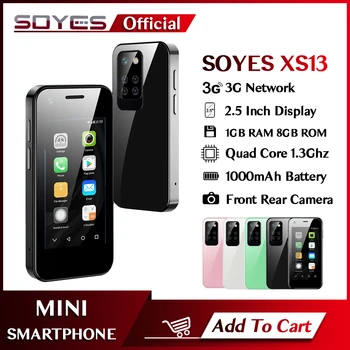 SOYES XS13-Mi 2.5 Palcový Android Mobilný Telefón 3G WCDMA Dual SIM TF Card Slot 5MP Fotoaparát Obchode Google Play Mini Roztomilý Smartphone