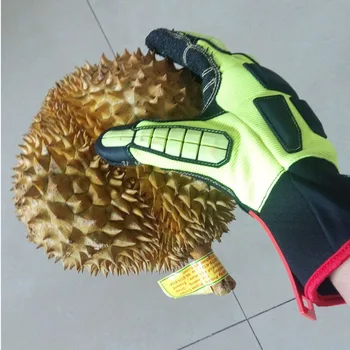 Stinger odolné rukavice odolné voči opotrebovaniu a protišmykovou durian rastlín stinger olej oblasti zemného plynu svorka prevencia