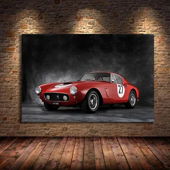 Supercars Plagáty Ferraris 250 GTO Športové Auto Retro Auto Obrázok Tlače A Plagát na Stenu Umelecké Plátno na Maľovanie pre Domova bez rámu