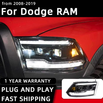 Svetlometu Pre Dodge RAM 1500 2500 LED Svetlá na roky 2007-2013 Svetlomet Auto Styling DRL Signál Projektor Objektív Automobilového Príslušenstva