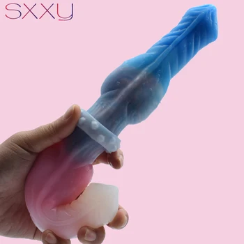 SXXY Double Horse Dildo pre Lesbické Ženy Masturbator Pošvy Dual Penetrator Análny Plug Fantasy Zvierat Penis Intímne Sexuálne Hračky