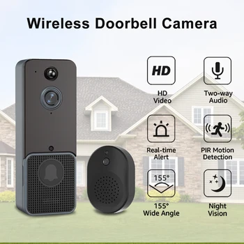 T6 Smart Wireless Video Zvonček (Digital Visual Intercom WIFI Zvonček Nepremokavé Elektronické Poslíčka Home Security Kamera