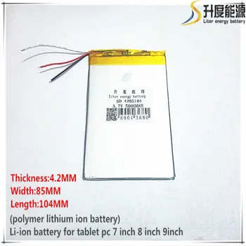 Tablet batérie 3 kábla batérie 4285104 Kábel Batériu s kapacitou 5000 mAh polymérová batéria