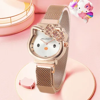 TAKARA TOMY Hello Kitty Náramkové hodinky Dievčatá Študenta Narodeninám Hodinky pre Ženy, Elektronické 3Bar Doprava Zadarmo Hodinky Kawaii
