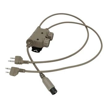 Taktické Headset U94 Ptt Dual Push to Talk RAC Ptt Midland 2 Pin Konektor pre Airsoft Streľba Poľovníckych Slúchadlá s 7.00 mm Konektor