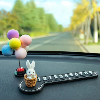 Telefónne Číslo V Aute Dočasné Zastavenie Prihlásiť Multifunkčné Cartoon Bunny Dočasné Parkovanie Karty Riadka Špz Dekorácie