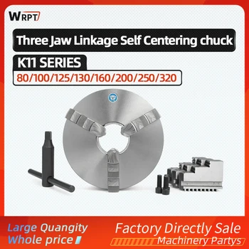 Tri-čeľuste self-centrovanie chuck K11 manuálne prepojenie 1PCS K11 série 80/100/125/130/160/200/250/320