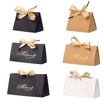 Trojuholníkové Candy Box DIY Rúž, Parfum Balenie Svadobné Prospech Darčekové Krabice Čokoláda Creative Decoration Taška Módu Kraft Papier