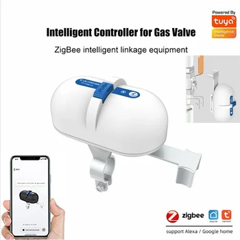 Tuya ZigBee Smart Vody Plynový Ventil Radiča APP Remote Control Automation VYPNÚŤ ovládač Pre Alexa a Asistent Google