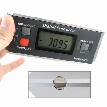 Uhol Finder Úrovni Digitálne Uhlomery Inclinometer Magnetických V-Drážky 0~360 stupňov s Podsvietením Priemysel Automobilový Použitie