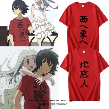 Unisex Anime Cos Anohana Fes Yadomi Jinta Honma Meiko Z Čistej Bavlny Bežné T-Shirt Tees Topy