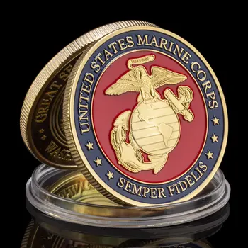 United States Marine Corps Suvenír Darček Semper Fidelis Zberateľskú Výzvou Mince Veteránov Pamätné Mince