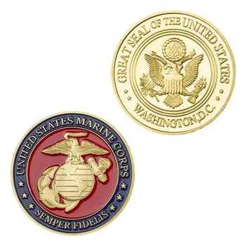 United States Marine Corps Suvenír Darček Semper Fidelis Zberateľskú Výzvou Mince US Army Veteránov Pamätné Mince