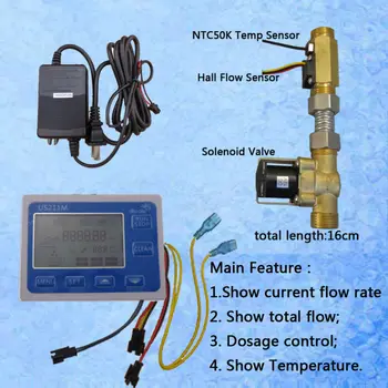 US211M-PAN Dávkovanie Stroj Kvantitatívne Regulátor Prietoku Vody Meter Sensor Reader s USN-HS21TLT 1-30 L/min 24V Displayer