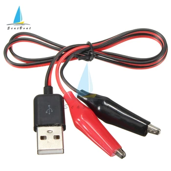 USB krokosvorkami Krokodíla Drôtu, Test Vedie k Male USB Konektor, Napájací Kábel Adaptéra 58 cm