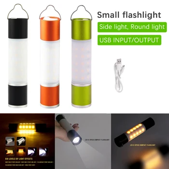 USB Nabíjateľná LED Baterka Nepremokavé Zoomovateľnom LED Baterkou Núdzové Svetlo Outdoor Camping Stan Lampy Prenosné Zavesenie Svietidla