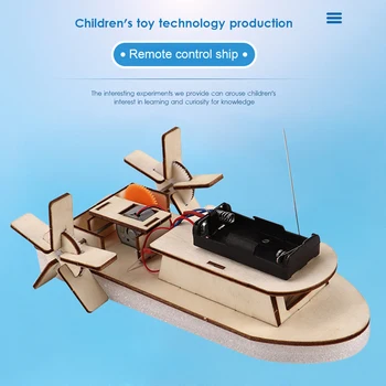 Veda Vynález Experiment Materiál Deti Hračky DIY Diaľkové Ovládanie Vodné Koleso Loď Model Deti, Študentov, vedeckých Pokusov Ki