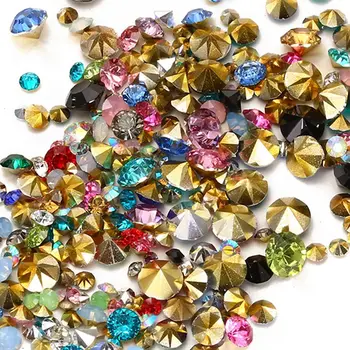 Veľkoobchod Zmiešané Farby, Živice Kamienkami PointBack Lepidlo Na Beads2-8 mm Diamantové Šperky Nail Art Svadobné Šaty, Dekorácie urob si sám