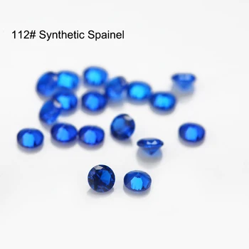 Veľkosť 1.0~3.0 mm Kolo Skvelý Strih Syntetické Spinelovou Modrý Kameň Drahokamy Pre Šperky 112# 113# 114# 106# 109# 120# Čierna
