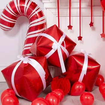 Vianočné Balón Vianočné Barlu Lízatko Santa Claus Darčeky Box Ballon Deti Prospech Šťastné A Veselé Vianoce, Výzdoba Pre Domáce 2023
