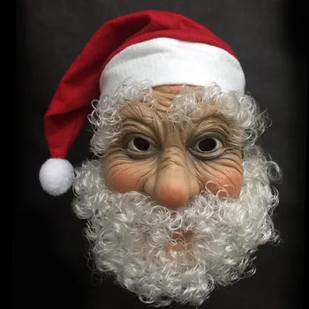 Vianočný Večierok Cosplay Santa Claus Latex Maska Vonkajšie Ornamen Roztomilý Kostým Santa Claus Maškaráda Parochňu Fúzy Zdobiť