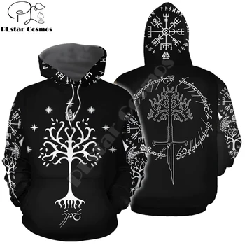 Viking symbol - odin Tetovanie 3D Vytlačené Mužov Hoodie Harajuku Módne Mikina s Kapucňou Ulici kostým Jeseň Unisex hoodies