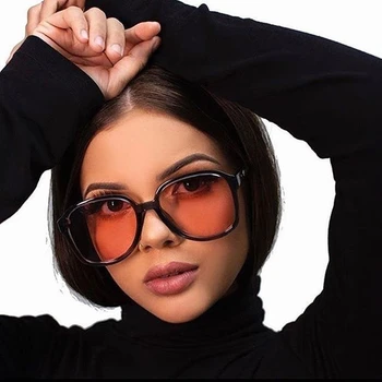 Vintage Nadrozmerné Okuliare Žena, Luxusné Značky Letecké Slnečné Okuliare Žena Muž Módne Clear Black Mirror Oculos De Sol