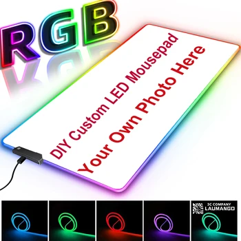 Vlastné LED Hrať Mat RGB Podložka pod Myš Svetelný Pc Gamer MousePad Podsvietenie Herné Príslušenstvo Mausepad Anime Rgb Stôl Rohože pre LOL
