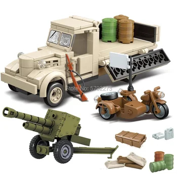 Vojenské série druhej Svetovej Vojny Japonských 180 truck Zbraň DIY príslušenstvo Model Stavebné Bloky, Hračky, Darčeky