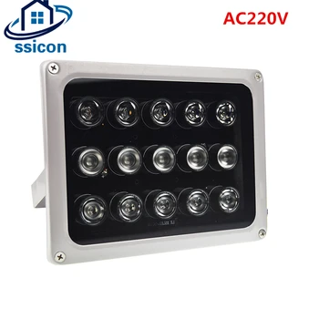 Vonkajší KAMEROVÝ Lampa AC 220V Vyplniť Svetla IR Iluminátor Infračervené Led Vodotesný pre Nočné Videnie Pre Bezpečnostné Kamery