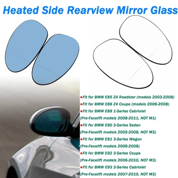 Vyhrievané Bočné Spätné Zrkadlo, Sklo Anti-Glare Zrkadlový Objektív Odmrazovanie vhodné Na BMW E92 E91 E93 E90 E87 E88 E81 E82 Auto Príslušenstvo