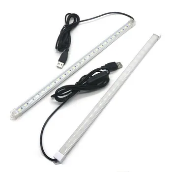 Vysoký jas podľa svetelných podmienok 10/20/35/40 cm SMD 5630 LED Pevného Bar Svetlo USB Powered DC5V Pevné Pásy LED svetlá Pod Skrinku Šatník svetlo