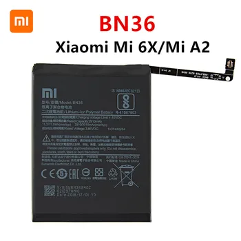 Xiao mi 100% Pôvodnej BN36 3010mAh Batérie Pre Xiao Mi 6X Mi6X Mi A2 MiA2 BN36 Vysokej Kvality Telefón Náhradné Batérie