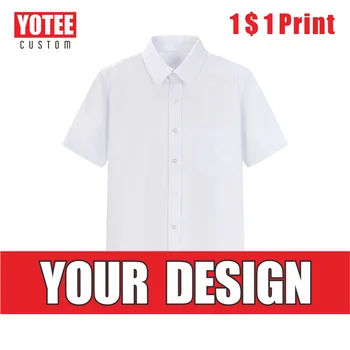 YOTEE2020 nové tričko krátky rukáv vlastné slim bavlna skupiny spoločnosti, vlastných výšiviek klope pánske tričko s krátkym rukávom S-5XL