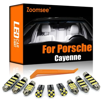 Zoomsee Interiérové LED Svetla Kit Pre Porsche Cayenne 9PA 955 957 92A 958 GTS 2002-2016 2017 2018 Canbus Auto Žiarovka Dome batožinového priestoru Lampa