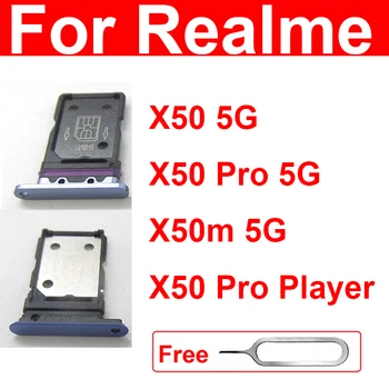 Zásuvku na Kartu SIM, Pre OPPO Realme X50 5G X50 Pro Player X50M 5G Nano Dual Sim Card, Držiak Adaptér Náhradné Diely