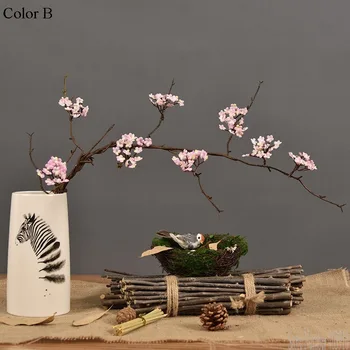 Čerešňové kvety stromu pobočky Umelého Hodvábu kvetov Sakura Ratan Kudo na jeseň domáce Dekorácie Home table Dekor falošné kvet