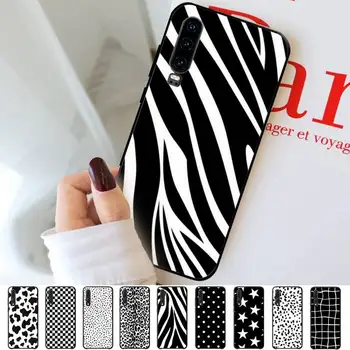 Čierna a biela Dalmatínske Krava zebra textúra Telefón puzdro pre Samsung A51 A30s A52 A71 A12 pre Huawei Honor 10i pre OPPO vivo Y11