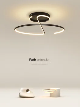 Čierna Alebo Biela Minimalistický LED Stropné svietidlo Moderného Nordic Tvorivé Panel Lampy, Jedáleň, Obývacia Izba, Spálňa, Kuchyňa, Krytý Deco
