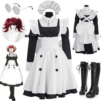 Čierna Butler Anime Comic Cosplay kostýmy MEY RIN Cosplay Kostým Uniformy Obleky, Oblečenie Set Oblečenia Halloween Parochňu Obuv Okuliare