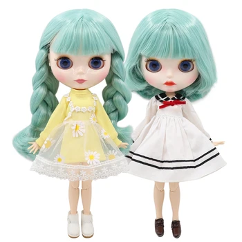 ĽADOVÉ DBS Blyth bábika 1/6 bjd bielej kože spoločný orgán mint vlasy nahé bábiky 30 cm hračka pre dievča, darček BL4006 anime bábika dievčatá darček