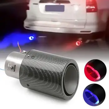 Šál Tip Chvost Hrdla Užitočné LED Anti-hrdza Uhlíkových Vlákien Svetelný Chvost Hrdlo pre Automobilový Výfukové plyny Áut Tipy Chvost Krku