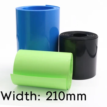 Šírka 210mm (Priemer 133mm) Lipo Batérie Zábal PVC Zmršťovacej Trubice Izolované Prípade Rukáv ochranný Kryt Plochý Pack, Farebné